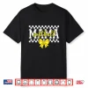 Checkered Softball Mama Cheer Mom Mothers Day Game Day Shirt