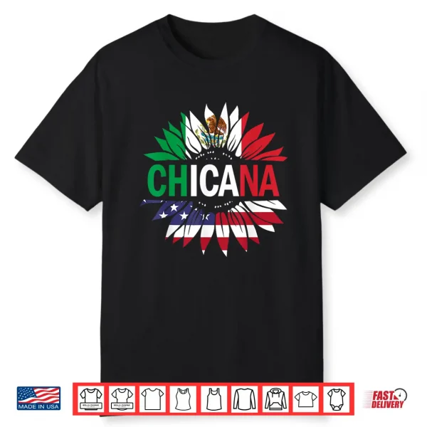 Chicana Shirt Men Women Kids Girls Boys Mexican Usa Flag Shirt