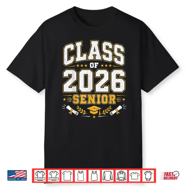 Class Of 2026 Senior 2026 School Graduation Shirt