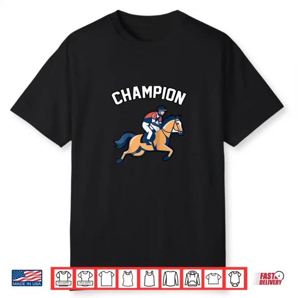Cute Champion Horse Racing Sport Costume For Kids Shirt