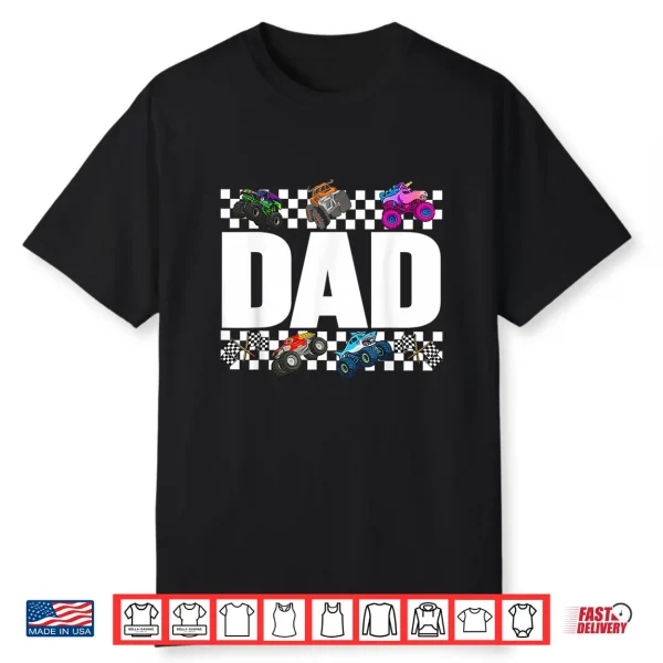 Dad Monster Truck Family Crew Birthday Matching Men Dad Shirt