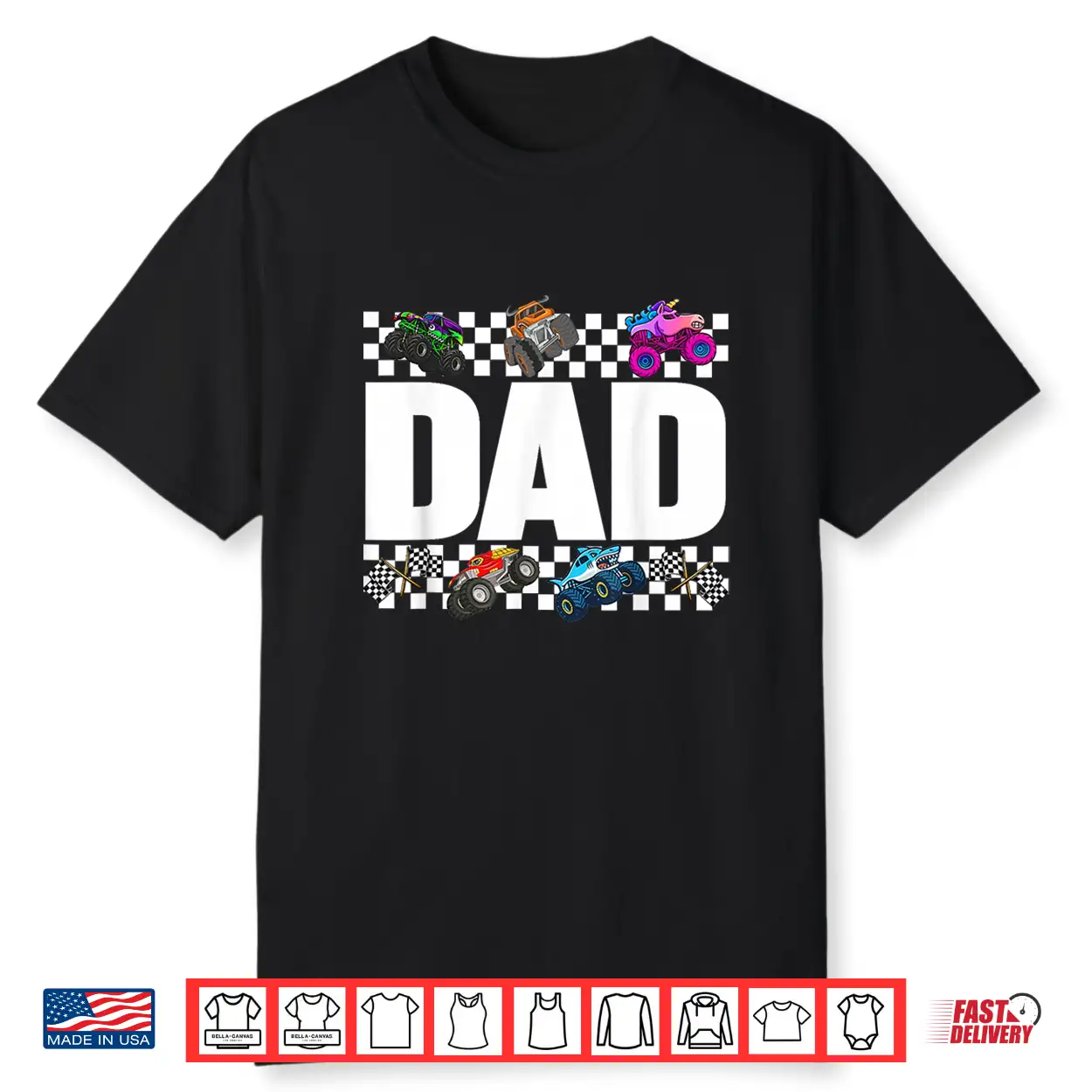 Dad Monster Truck Family Crew Birthday Matching Men Dad Shirt Dad Monster Truck Family Crew Birthday Matching Men Dad Shirt