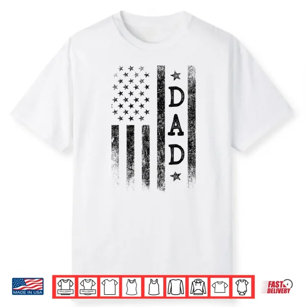 Dad Patriotic American Usa Flag Father’S Day Dad Shirt
