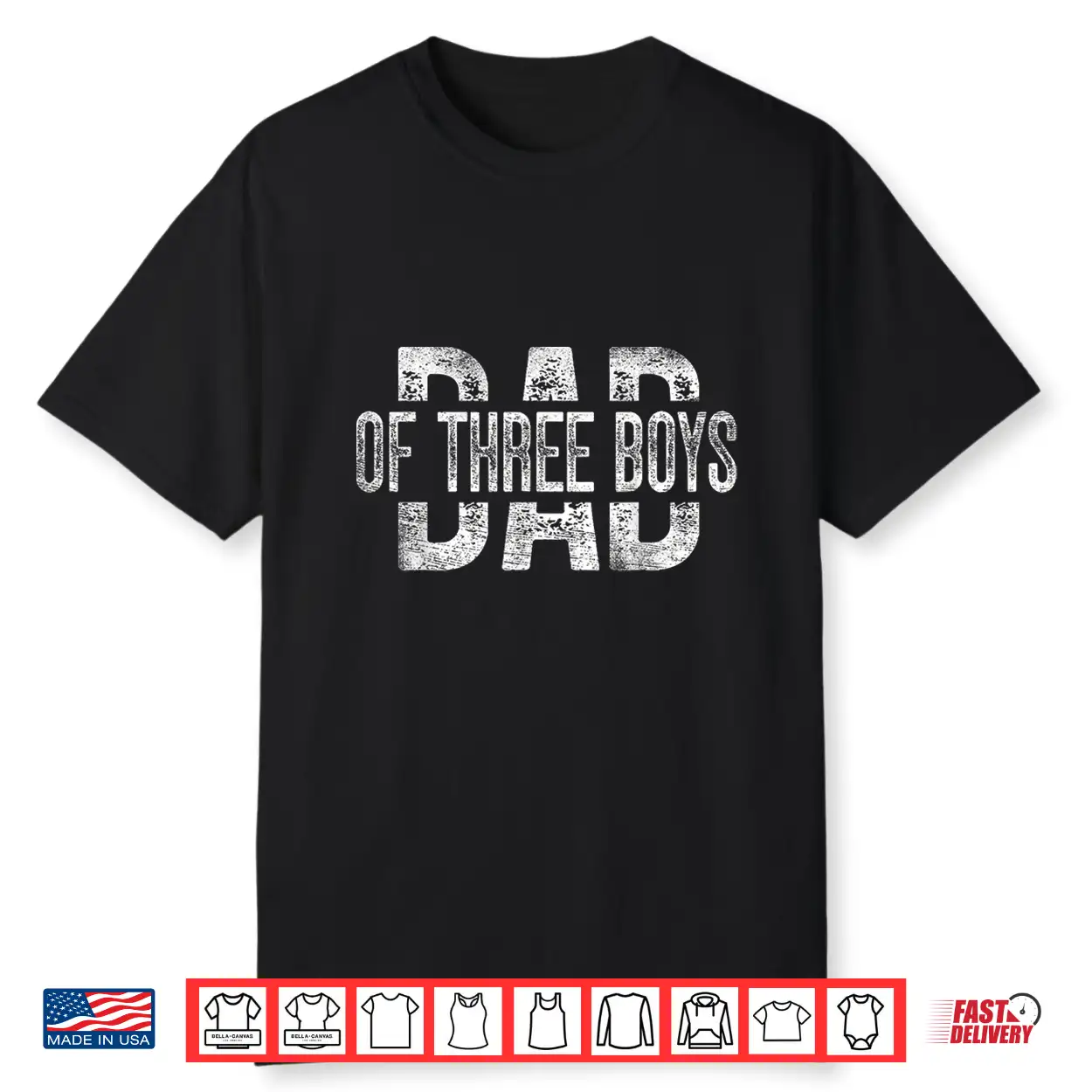 Dad Of Three Boys Gifts Daddy Of 3 Sons Father’S Day Shirt Dad Of Three Boys Gifts Daddy Of 3 Sons Father’S Day Shirt