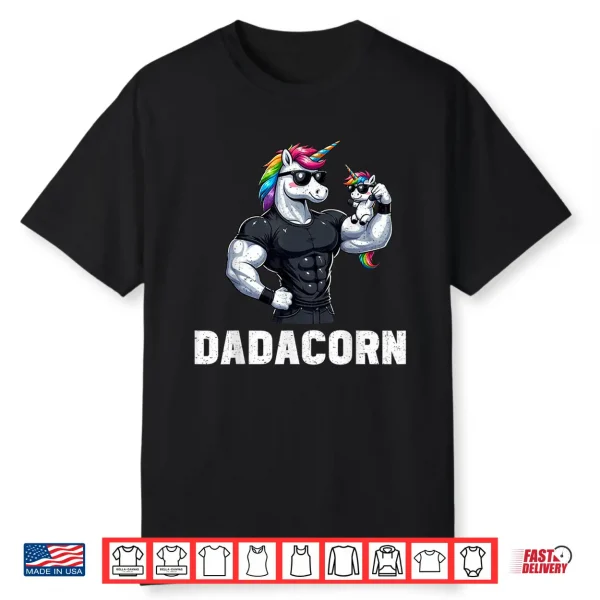 Dadacorn Unicorn Dad Papa Father’S Day Daughter Shirt