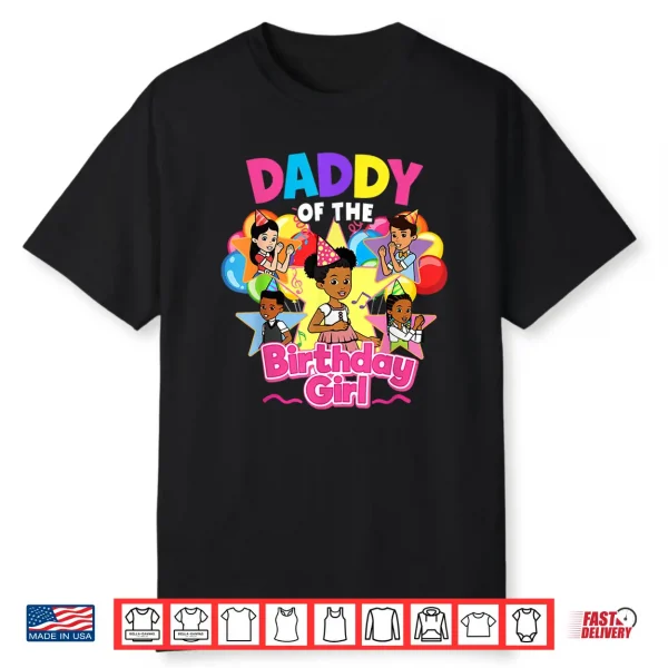 Daddy Of Birthday Girl Gracie Pink Doll Family Decorations Shirt