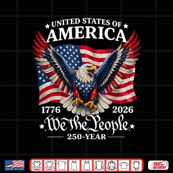 Design 250 Years 1776 2026 250th Anniversary 4th of July Men Women Shirt
