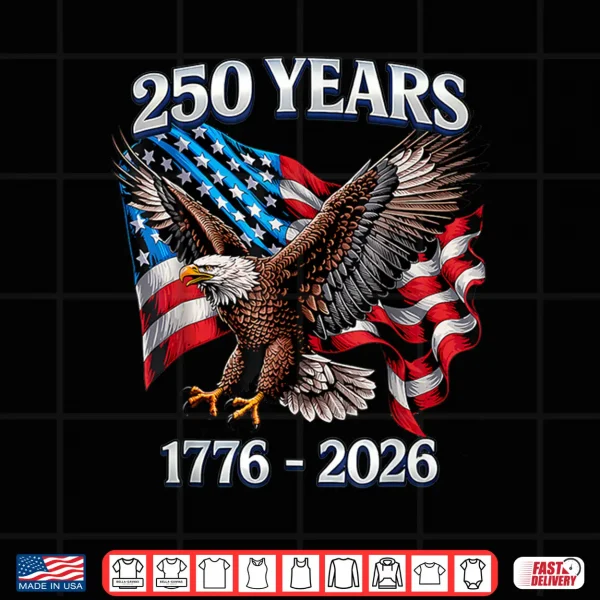 Design 250 Years American 250th Anniversary US USA Flag 4th of July Shirt