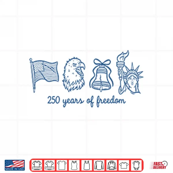 Design 250 Years Of Freedom American Flag Eagle Liberty Shirt
