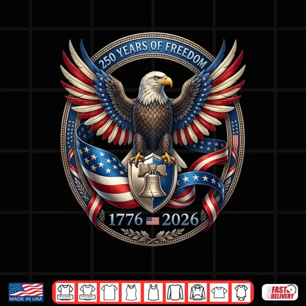 Design 250th Anniversary 1776 2026 Patriotic Vintage American Flag Shirt