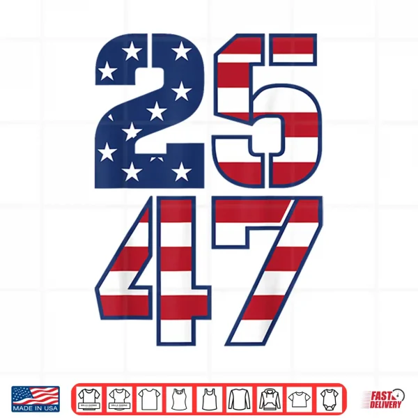 Design 2547 Patriotic Vintage USA American Flag 25 47 Shirt
