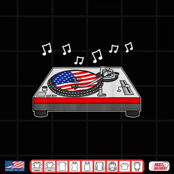 Design 4th July DJ USA Flag Music Producer Independence Day 2022 Shirt