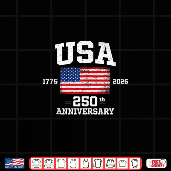 Design 4th of July America US Flag Patriotic 250th Anniversary USA Shirt