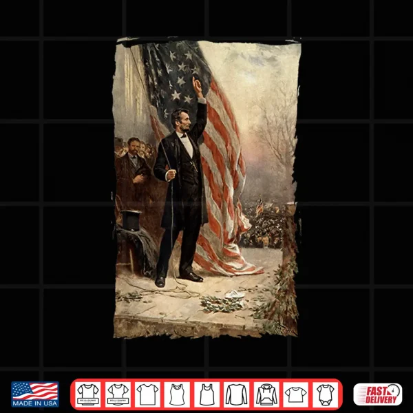 Design 4th of July Independence Day American Flag Abraham Lincoln Shirt