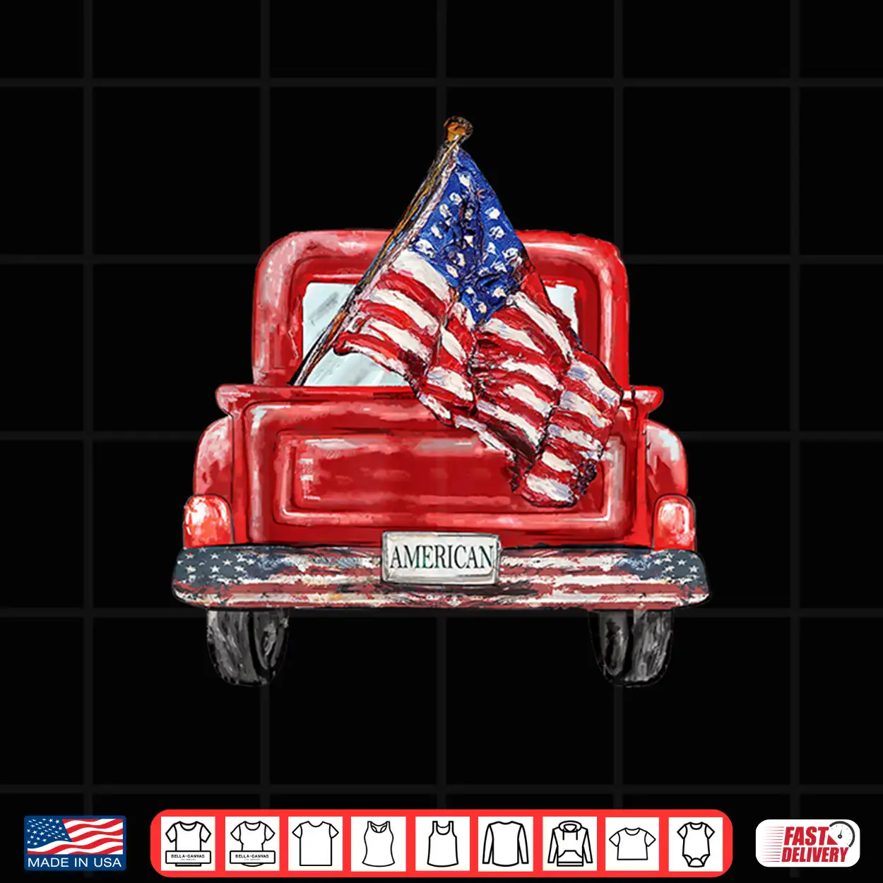 4Th Of July Red Truck American Flag Independence Day Usa Shirt 4Th Of July Red Truck American Flag Independence Day Usa Shirt