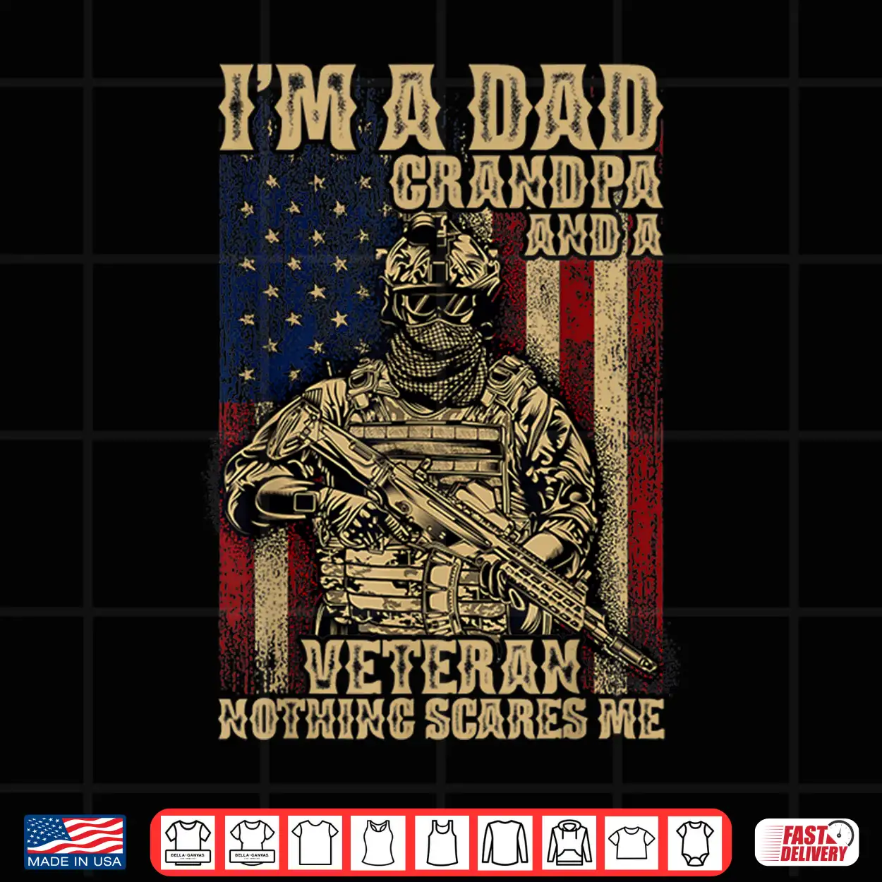 4Th Of July Usa Flag I’M A Dad Grandpa And A Veteran Shirt 4Th Of July Usa Flag I’M A Dad Grandpa And A Veteran Shirt