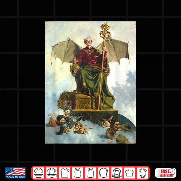 Design Allegory of Satan Painting Ludwik Stasiak 1900 Shirt