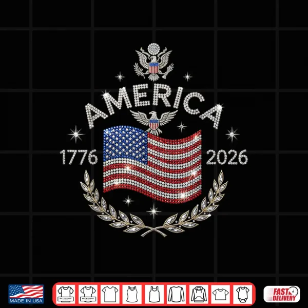 Design America 250th Anniversary USA Flag 1776 2026 Patriotic Shirt