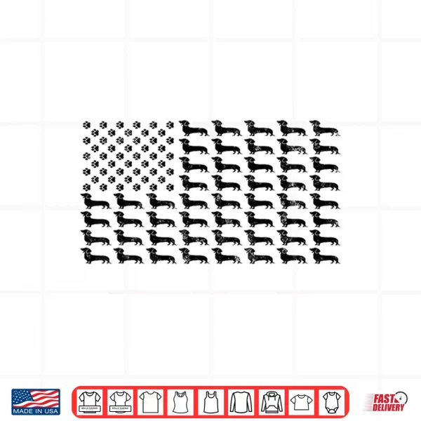American Flag Dachshund Dog Paw Lover Patriotic 4Th Of July Shirt For Women Men 4 Design American Flag Dachshund Dog Paw Lover Patriotic 4th of July Shirt for Women Men