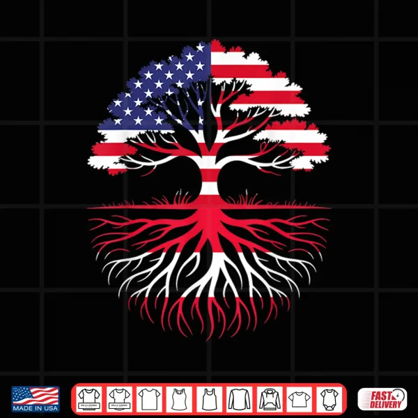 Design American Grown Austrian Roots Flag Heritage Shirt