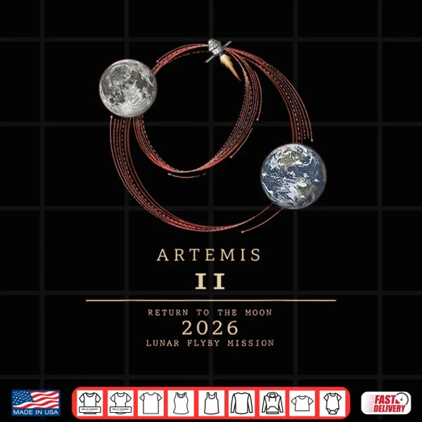 Design Artemis Artemis 2 Rocket Launch Moon Shirt