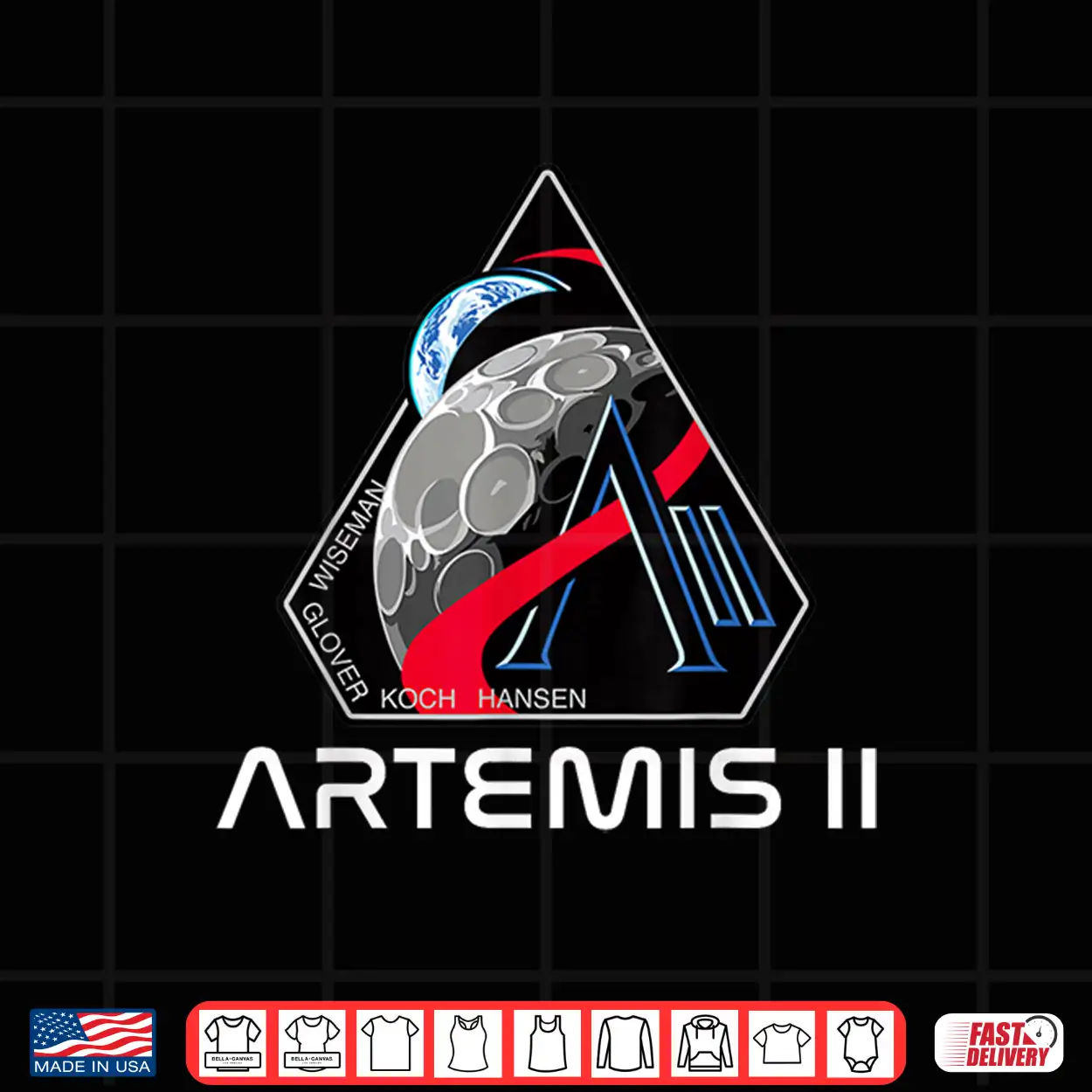 Artemis Ii Moon Mission Crew Space Exploration Shirt Artemis Ii Moon Mission Crew Space Exploration Shirt