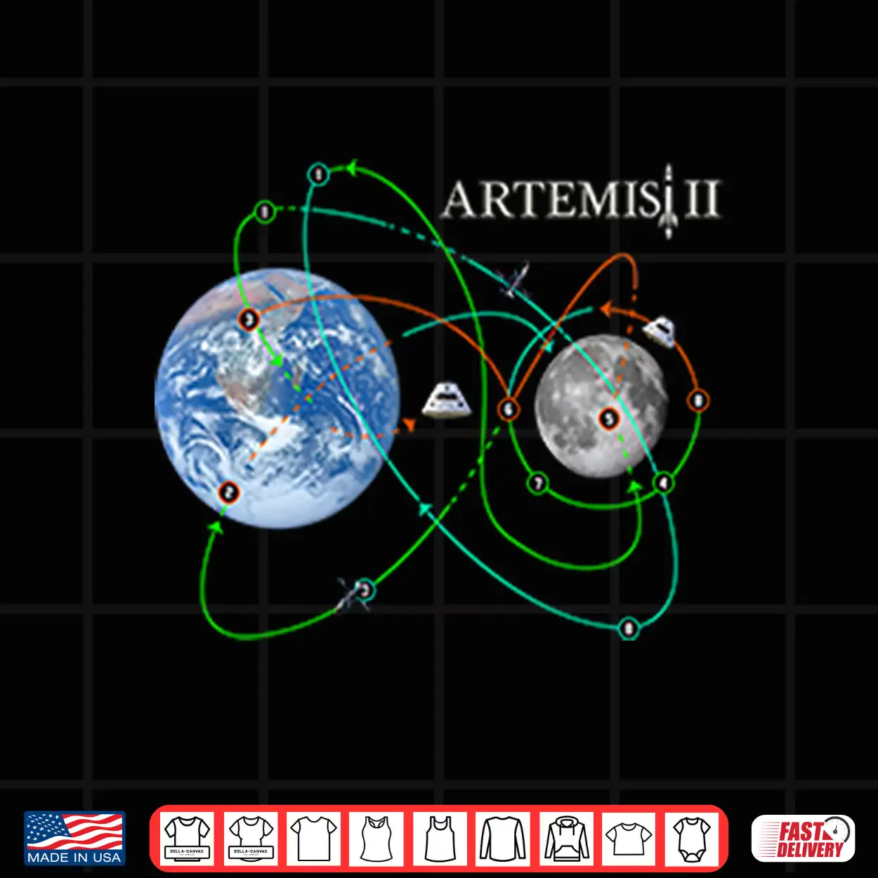 Artemis Ii Moon Mission Nasa Space Program Fan Shirt Artemis Ii Moon Mission Nasa Space Program Fan Shirt