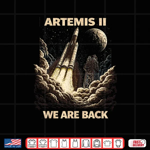 Design Artemis II Rocket Launch Mission to The Moon Artemis 2 Shirt