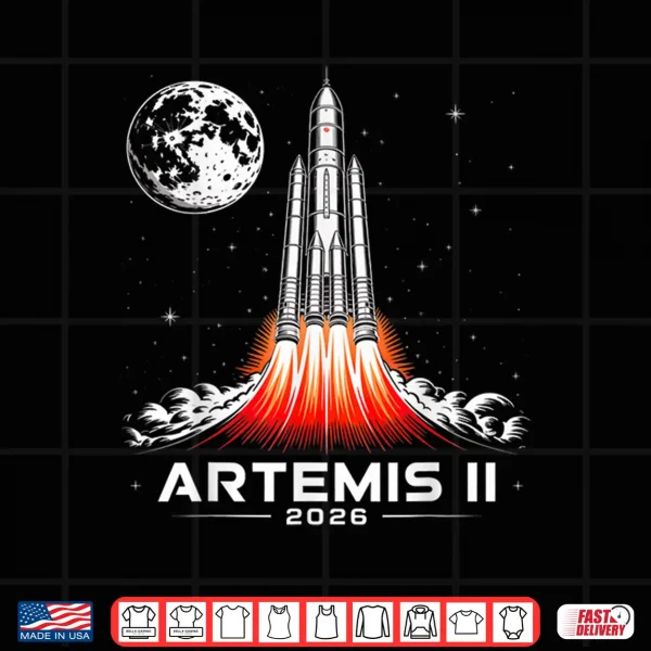 Artemis Ii Rocket Launch Space Exploration Back To The Moon Shirt 4 Design Artemis II Rocket Launch Space Exploration Back to the Moon Shirt