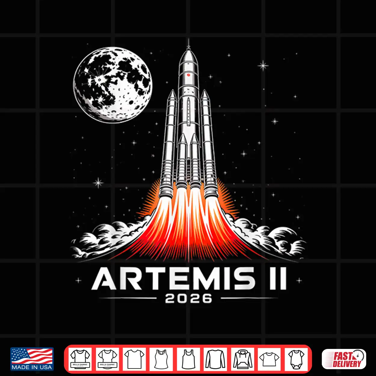Artemis Ii Rocket Launch Space Exploration Back To The Moon Shirt Artemis Ii Rocket Launch Space Exploration Back To The Moon Shirt