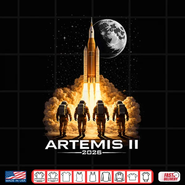 Design Artemis Launch to The Moon Astronaut Explorer Shirt