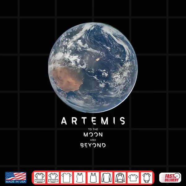Design Artemis Mission Earth Photograph from The Moon Shirt