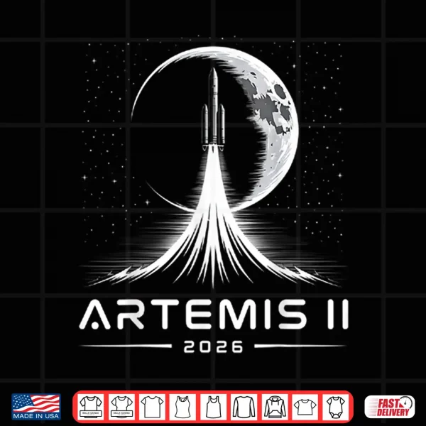 Design Artemis Two Launch To The Moon Space Mission Shirt