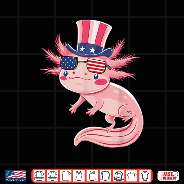 Design Axolotl 4th of July Shirt