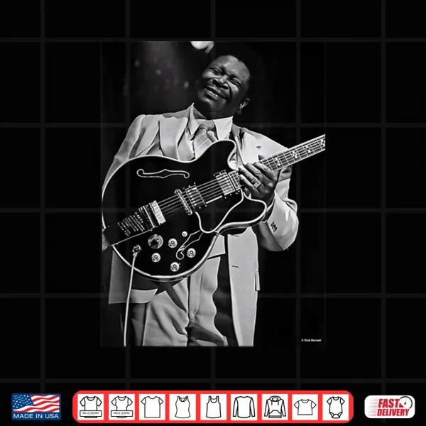Design B B King Of The Blues Live L A 1979 By Dick Barnatt Shirt