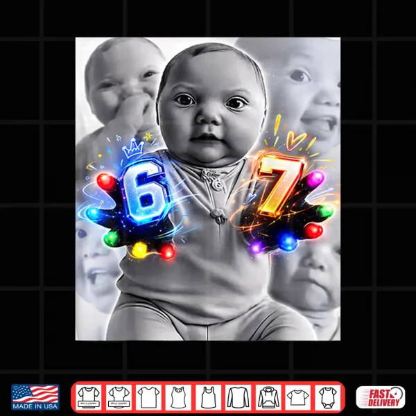 Design Baby 67 Six Seven Hand Funny Ai Baby Meme Shirt