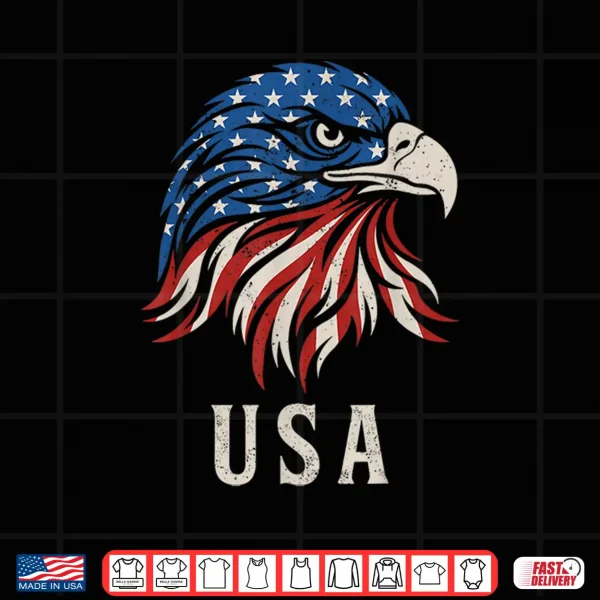 Design Bald Eagle 4th of July Independence Day Retro Eagle Shirt