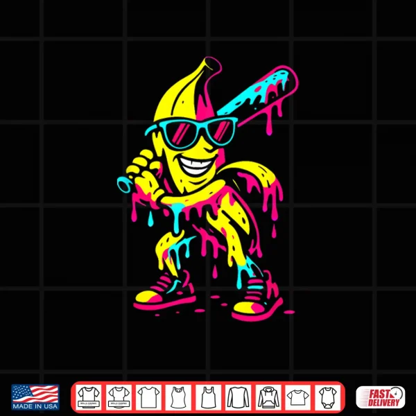 Design Banana Funny Ice Cream Drip Kids Youth Shirt