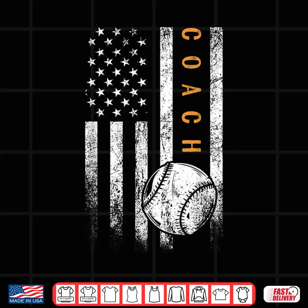 Baseball Coach American Flag Baseball Trainer Coaching Shirt Baseball Coach American Flag Baseball Trainer Coaching Shirt
