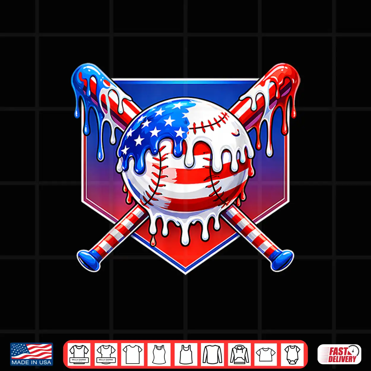 Baseball Dripping Boys 4Th Of July Drip Kids Shirt Baseball Dripping Boys 4Th Of July Drip Kids Shirt