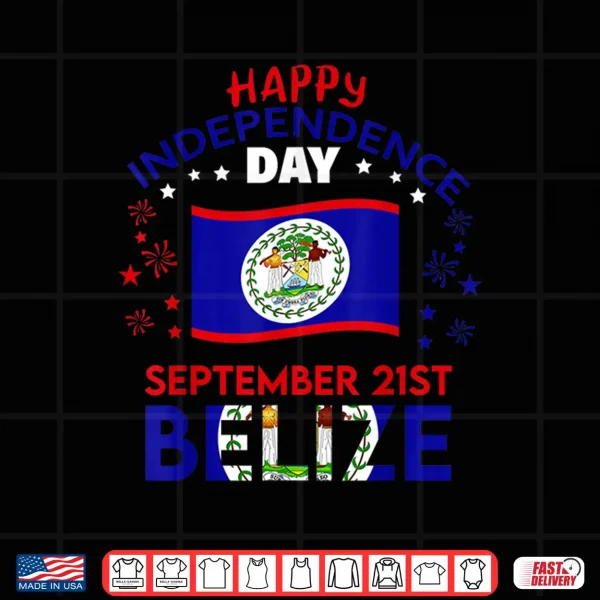 Design Belize 43rd Independence Day Belizean Pride Belize Flag Shirt
