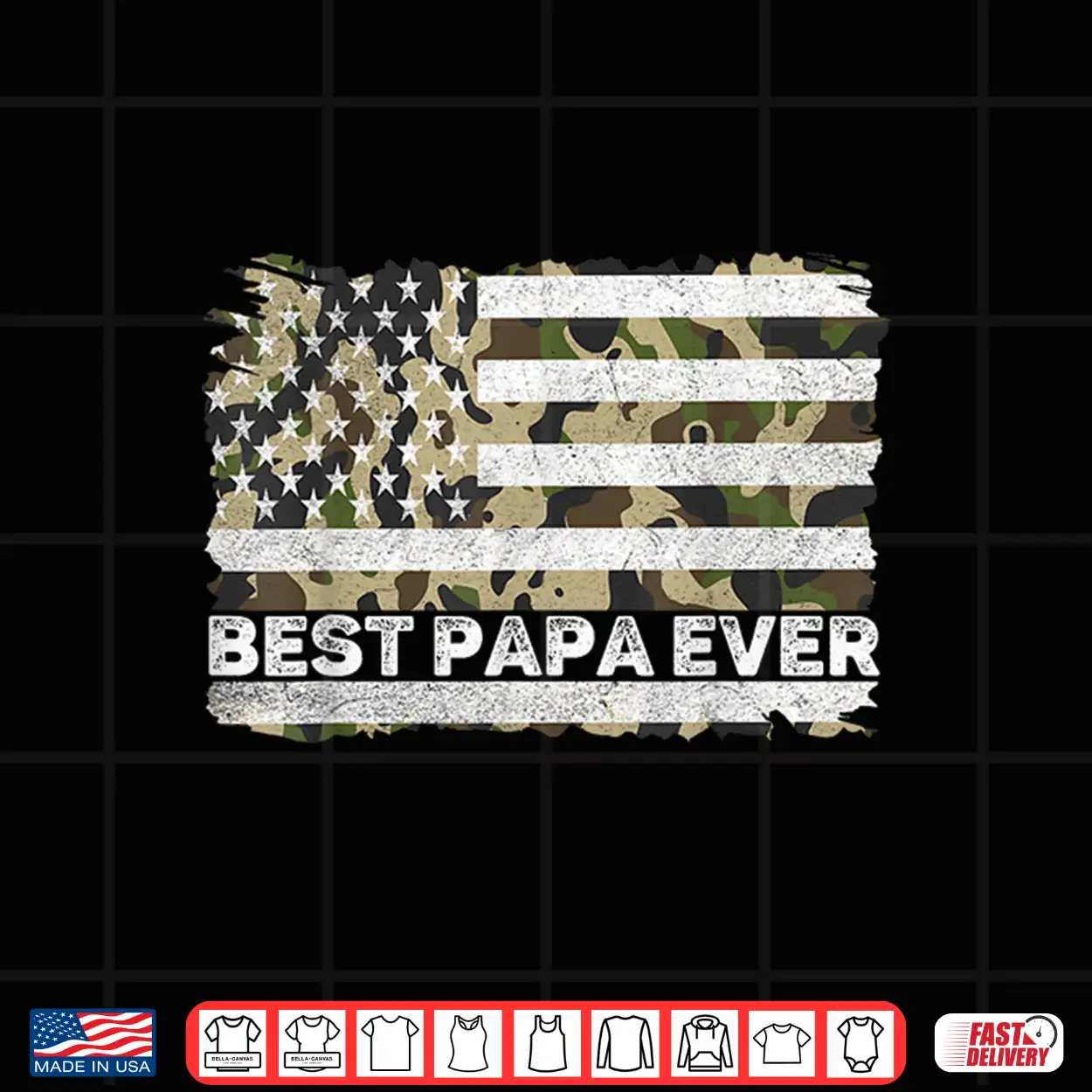 Best Papa Ever Men Grandpa Camo American Flag Fathers Day Shirt Best Papa Ever Men Grandpa Camo American Flag Fathers Day Shirt