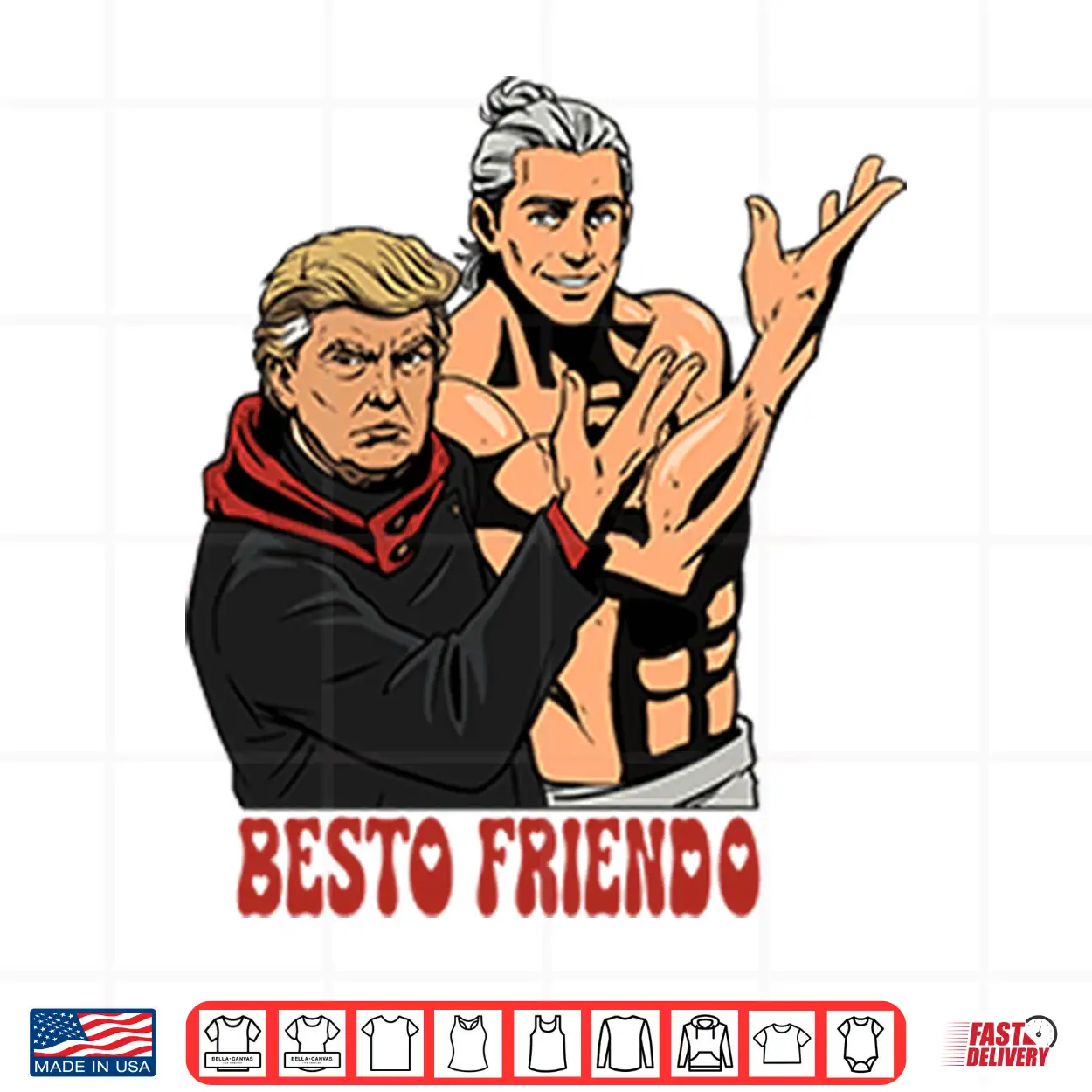 Besto Friendo Trump Epstein Inspired Meme Shirt Besto Friendo Trump Epstein Inspired Meme Shirt