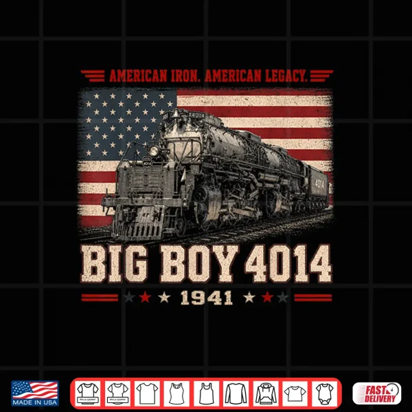 Design Big Boy 4014 Vintage Steam Locomotive Railroad Train Engine Shirt