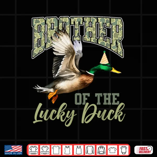 Design Brother of The Lucky Duck 1st Bday Hunting Shirt