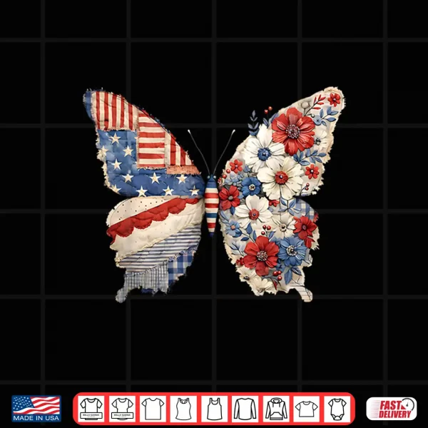 Butterfly 1776 2026 250 Years American 250Th 4Th Of July Shirt 4 Design Butterfly 1776 2026 250 Years American 250th 4th of July Shirt