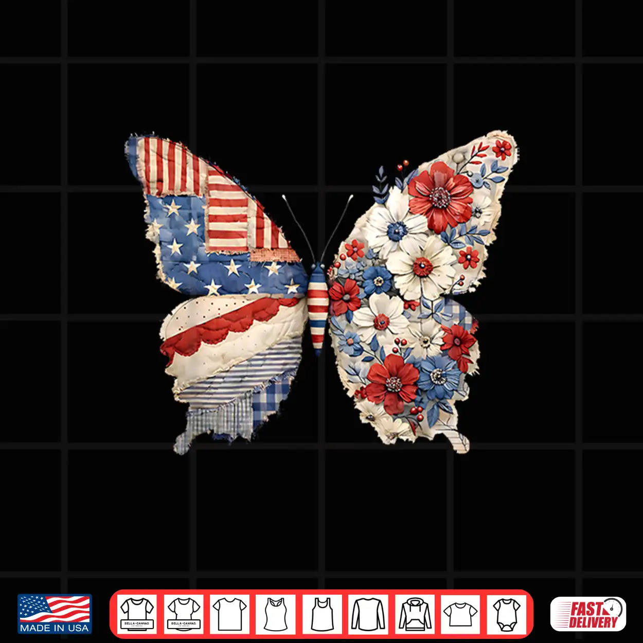 Butterfly 1776 2026 250 Years American 250Th 4Th Of July Shirt Butterfly 1776 2026 250 Years American 250Th 4Th Of July Shirt