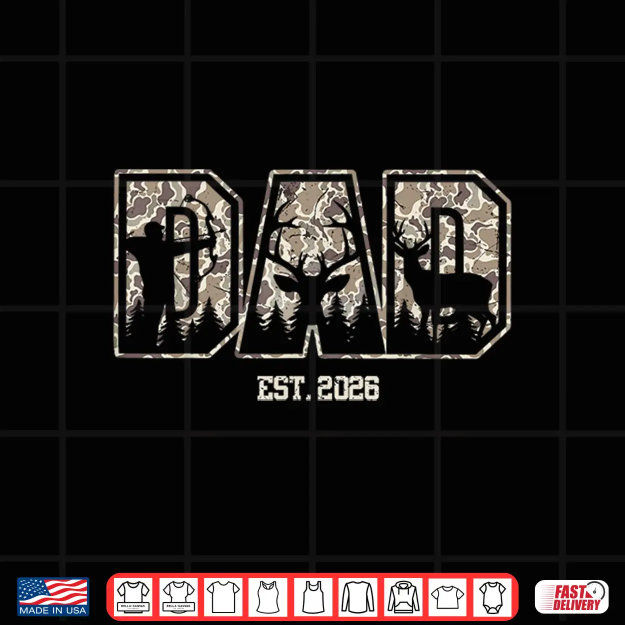 Camo Dad Est 2026 Camouflage Hunting Dad Father’S Day Shirt Camo Dad Est 2026 Camouflage Hunting Dad Father’S Day Shirt
