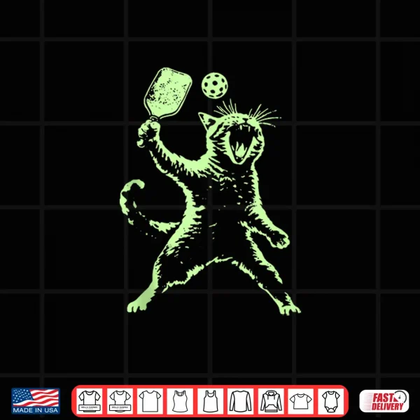 Design Cat Pickleball Professional Minimalist Modern Graphic Shirt