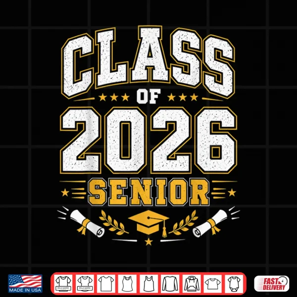 Design Class of 2026 Senior 2026 School Graduation Shirt